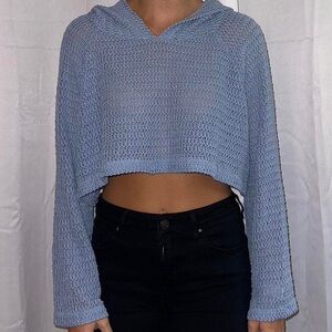 Kimchi blue super cute knitted crop top long sleeve y2k hoodie indie sleaze vibe
